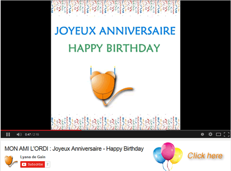 Anniversaire - Happy Birthday!